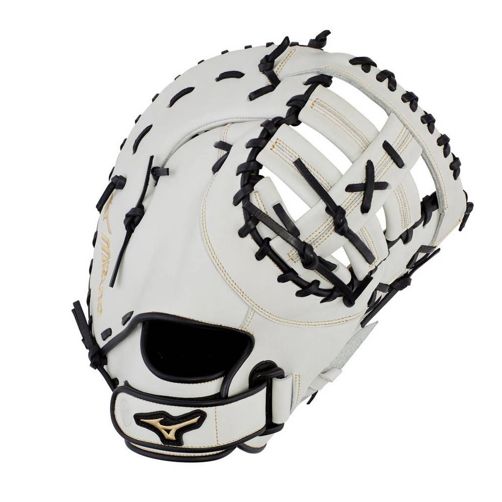 Womens Mizuno MVP Prime Fastpitch First Base 13" Softball Catchers Mitt White/Black Philippines (MYL